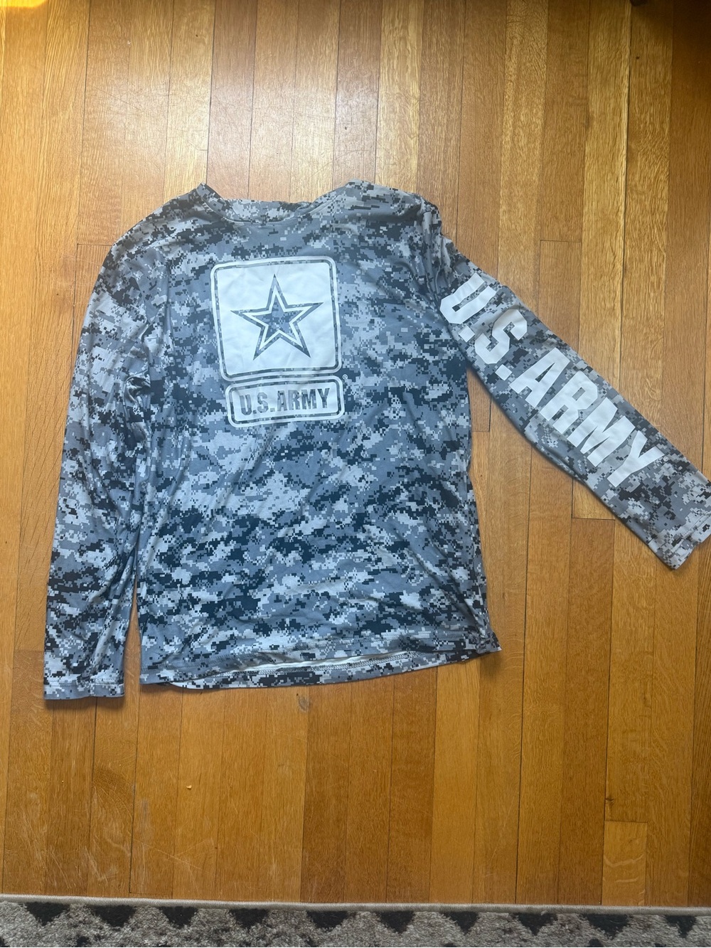 U.S. Army Men's Long Sleeve Camo Shirt - Gray Digital Camo